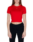 Tommy Hilfiger Jeans Red Organic Cotton Tops & T-Shirt