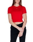 Tommy Hilfiger Jeans Red Organic Cotton Tops & T-Shirt