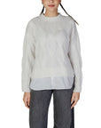 Jacqueline De Yong White Recycled Polyester Sweater
