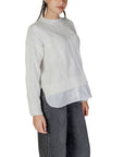 Jacqueline De Yong White Recycled Polyester Sweater