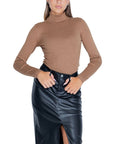 Jacqueline De Yong Brown Viscose Tops & T-Shirt