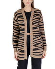 Jacqueline De Yong Brown Nylon Cardigan