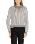 Jacqueline De Yong Gray Polyester Sweater