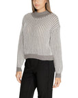 Jacqueline De Yong Gray Polyester Sweater