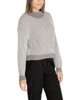Jacqueline De Yong Gray Polyester Sweater