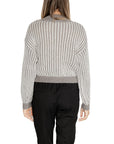 Jacqueline De Yong Gray Polyester Sweater