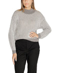 Jacqueline De Yong Gray Polyester Sweater