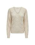 Jacqueline De Yong Cream Acrylic Sweater