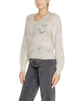 Jacqueline De Yong Cream Acrylic Sweater