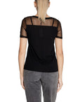 Jacqueline De Yong Black Cotton Tops & T-Shirt