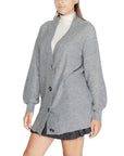 Jacqueline De Yong Gray Polyester Sweater