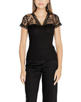 Morgan De Toi Black Recycled Polyester Tops & T-Shirt