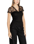 Morgan De Toi Black Recycled Polyester Tops & T-Shirt