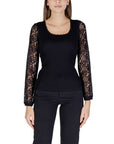Morgan De Toi Black Viscose Tops & T-Shirt
