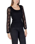 Morgan De Toi Black Viscose Tops & T-Shirt
