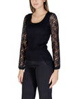 Morgan De Toi Black Viscose Tops & T-Shirt