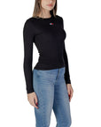 Tommy Hilfiger Jeans Black Cotton Rigenerato Tops & T-Shirt
