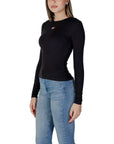 Tommy Hilfiger Jeans Black Cotton Rigenerato Tops & T-Shirt