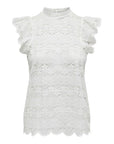 Jacqueline De Yong Cream Polyester Tops & T-Shirt