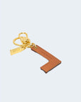 Alviero Martini Prima Classe Beige Leather Keychain