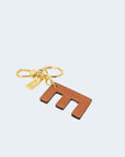 Alviero Martini Prima Classe Beige Leather Keychain