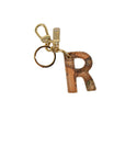 Alviero Martini Prima Classe Beige Leather Keychain