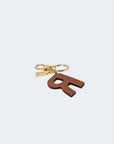 Alviero Martini Prima Classe Beige Leather Keychain