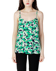 Jacqueline De Yong Green Cotton Tops & T-Shirt