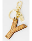 Alviero Martini Prima Classe Beige Synthetic Leather Keychain