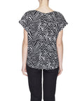 Jacqueline De Yong Black And White Viscose Tops & T-Shirt