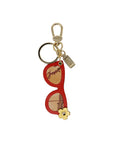 Alviero Martini Prima Classe Beige Leather Keychain