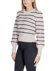 Jacqueline De Yong Gray Polyester Sweater