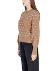 Jacqueline De Yong Brown Polyester Sweater