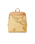 Alviero Martini Prima Classe Beige Cotton Backpack