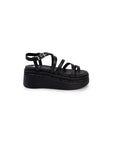 Tommy Hilfiger Jeans Black Leather Sandal