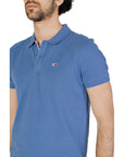 Tommy Hilfiger Jeans Blue Cotton Polo Shirt