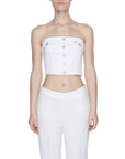 Tommy Hilfiger Jeans White Cotton Rigenerato Tops & T-Shirt