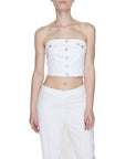 Tommy Hilfiger Jeans White Cotton Rigenerato Tops & T-Shirt