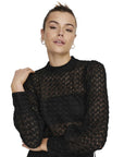 Jacqueline De Yong Black Polyester Tops & T-Shirt