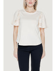 Jacqueline De Yong White Cotton Tops & T-Shirt