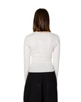Morgan De Toi Cream Viscose Tops & T-Shirt