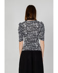 Morgan De Toi Black Polyester Tops & T-Shirt