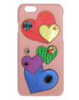 Dolce & Gabbana Chic Pink Leather Crystal iPhone Case