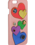 Dolce & Gabbana Chic Pink Leather Crystal iPhone Case
