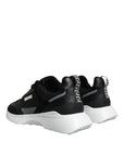 Versace Black Canvas Quad Fabric Medusa Low Top Sneaker Shoes
