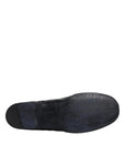 Dolce & Gabbana Blue Leather Derby Wingtip Formal Shoes