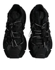 Dolce & Gabbana Black Low Top Space Lace Up Sneakers Shoes