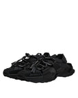 Dolce & Gabbana Black Low Top Space Lace Up Sneakers Shoes