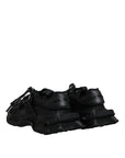Dolce & Gabbana Black Low Top Space Lace Up Sneakers Shoes