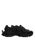 Dolce & Gabbana Black Low Top Space Lace Up Sneakers Shoes
